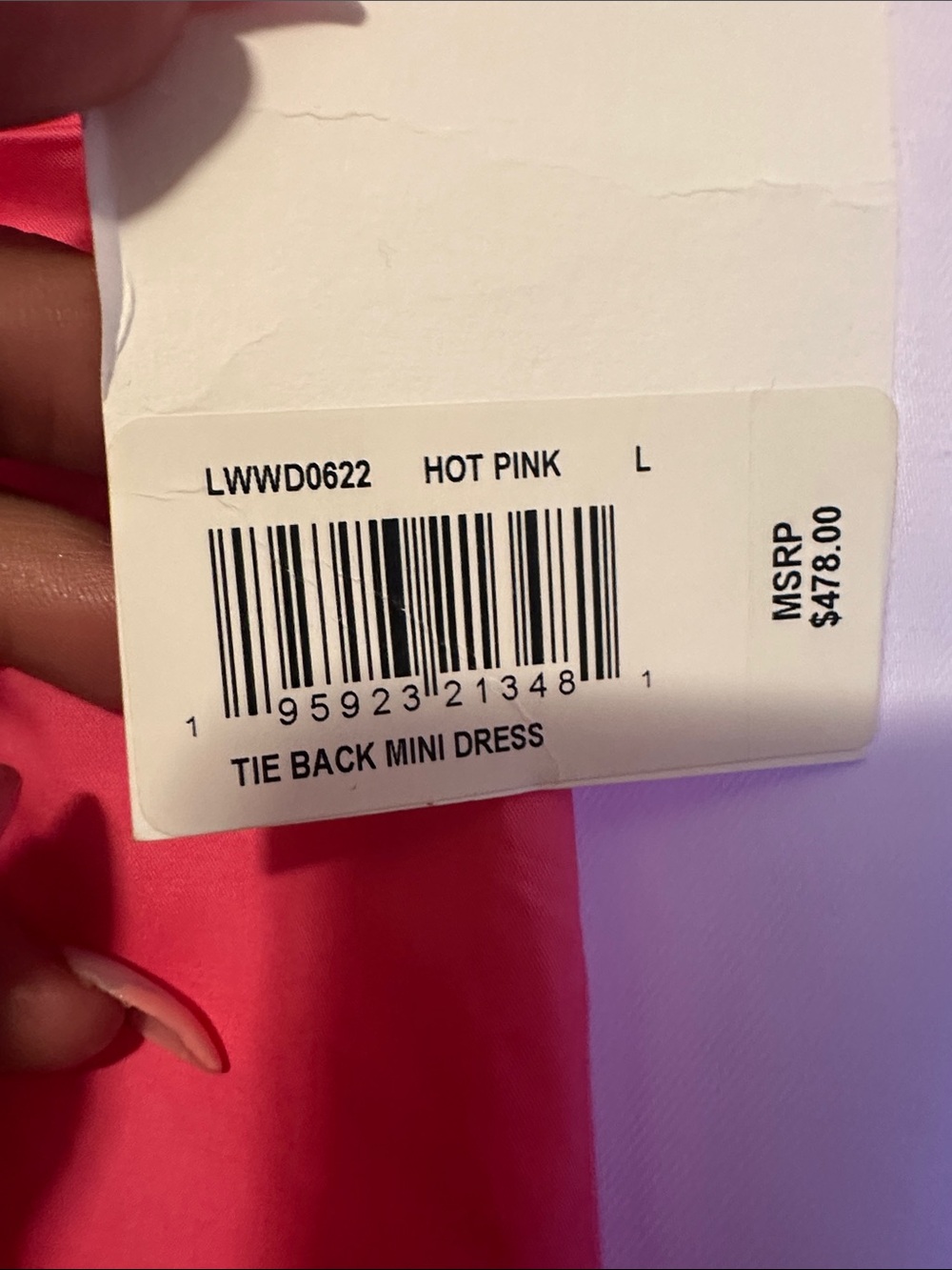 FRAME DENIM
TIE BACK MINI DRESS - HOT PINK Large NWT - Picture 12 of 12